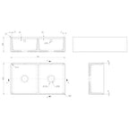 Inspire Butler Sink With Ledge, Wire Grid And Chopping Board - White