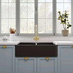 Inspire 795mm Double Bowl Butler Sink With Offset Waste And Full Weir