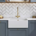 Inspire Single Bowl Butler Sink - White