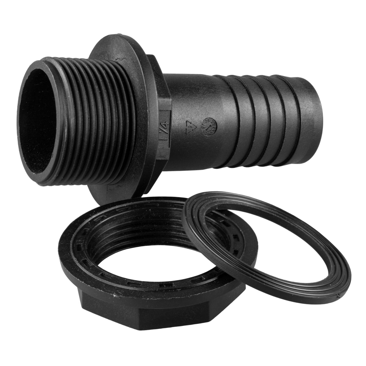 Tank Connector With Washer & Nut 2"BSPM - 2" Barb