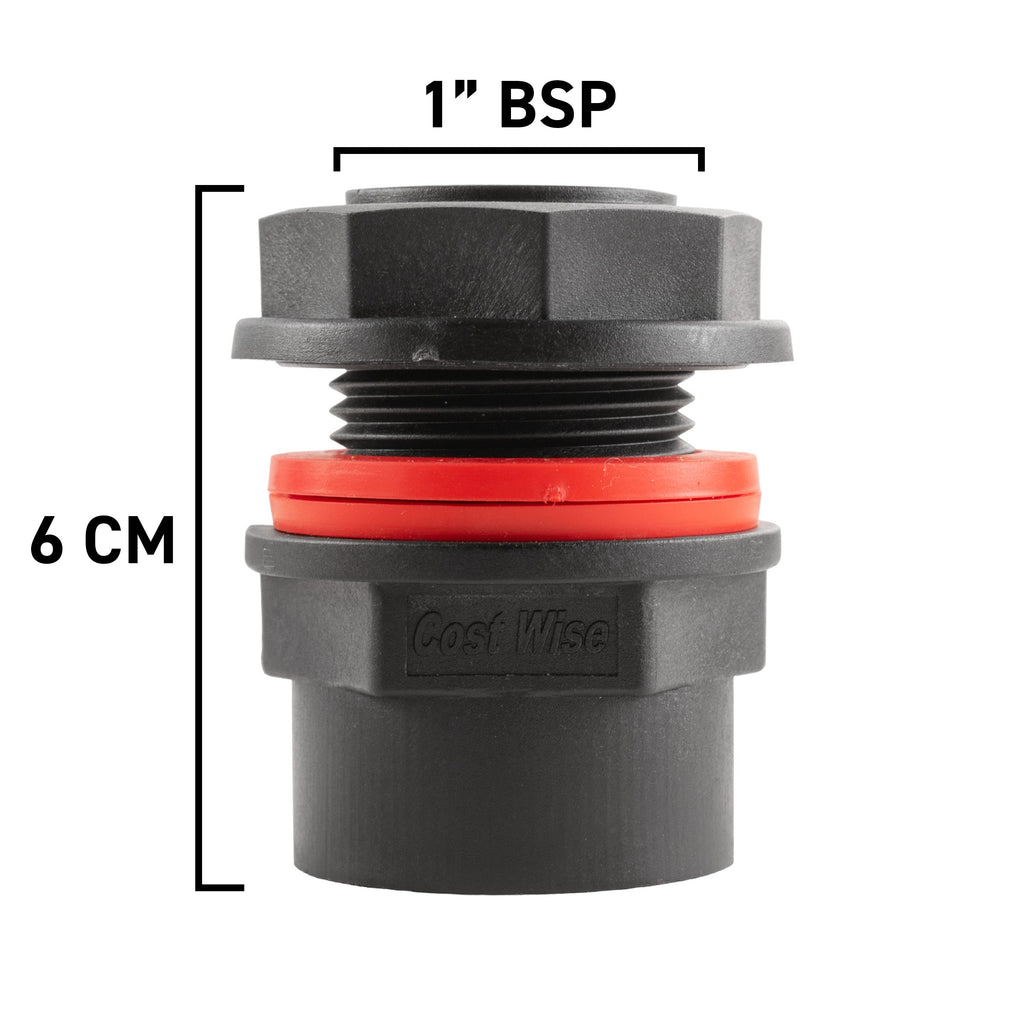 Water Butt 1" BSP Male With Female Outlet