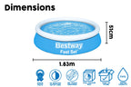 6ft x 20in Blue Round Fast Set Inflatable Above Ground Pool