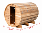 Outdoor Barrel Sauna — Red Cedar / Thermo Pine Wood | 2-8 Person