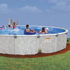 18' x 54" Round 7" Hybrid Frame Sea Shore Pool & Bundle