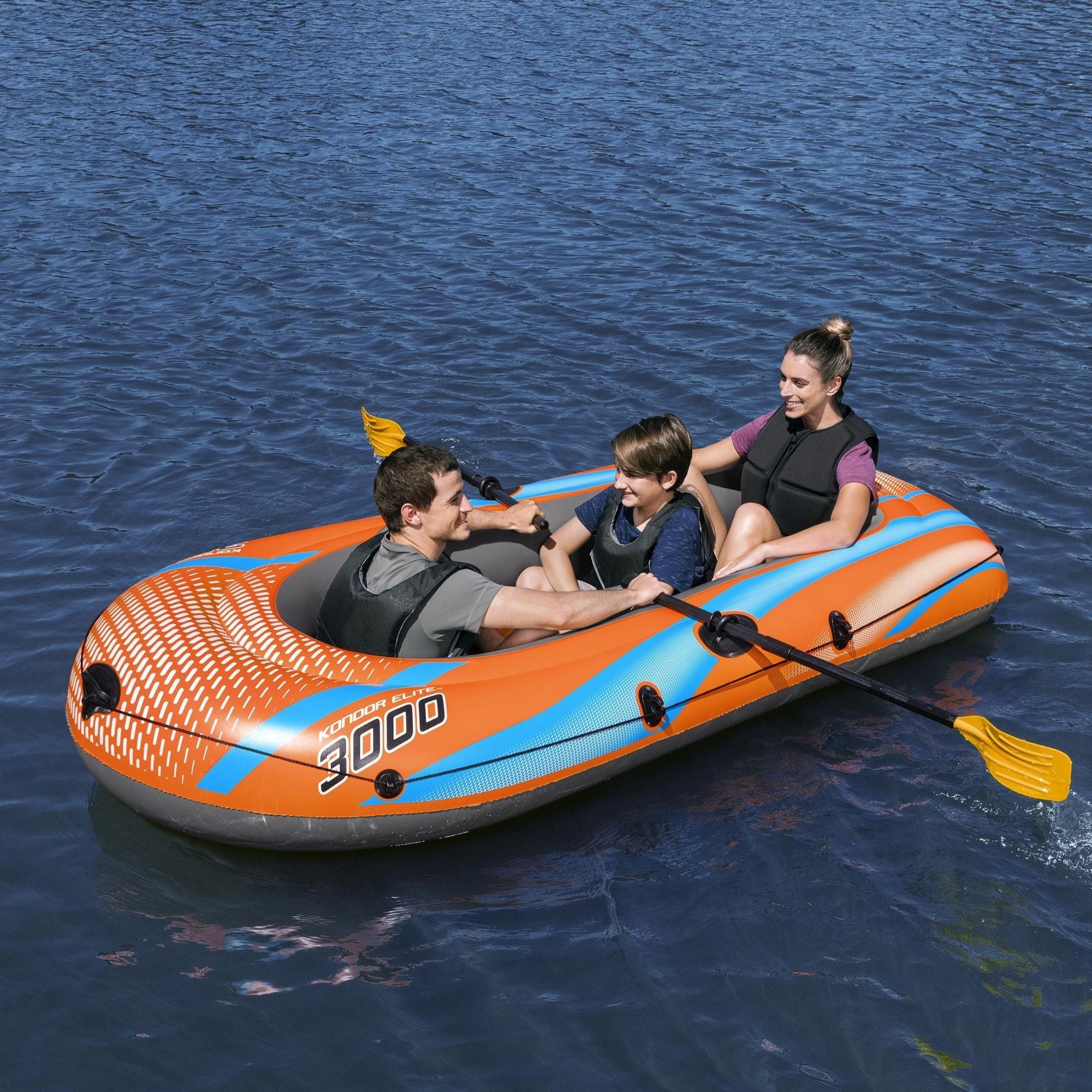 3 Person Inflatable Boat Set Kondor Elite 3000