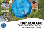 10ft x 24in Grey Round TANX Above Ground Stock Tank Pool Set