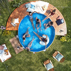 10ft x 24in Grey Round TANX Above Ground Stock Tank Pool Set