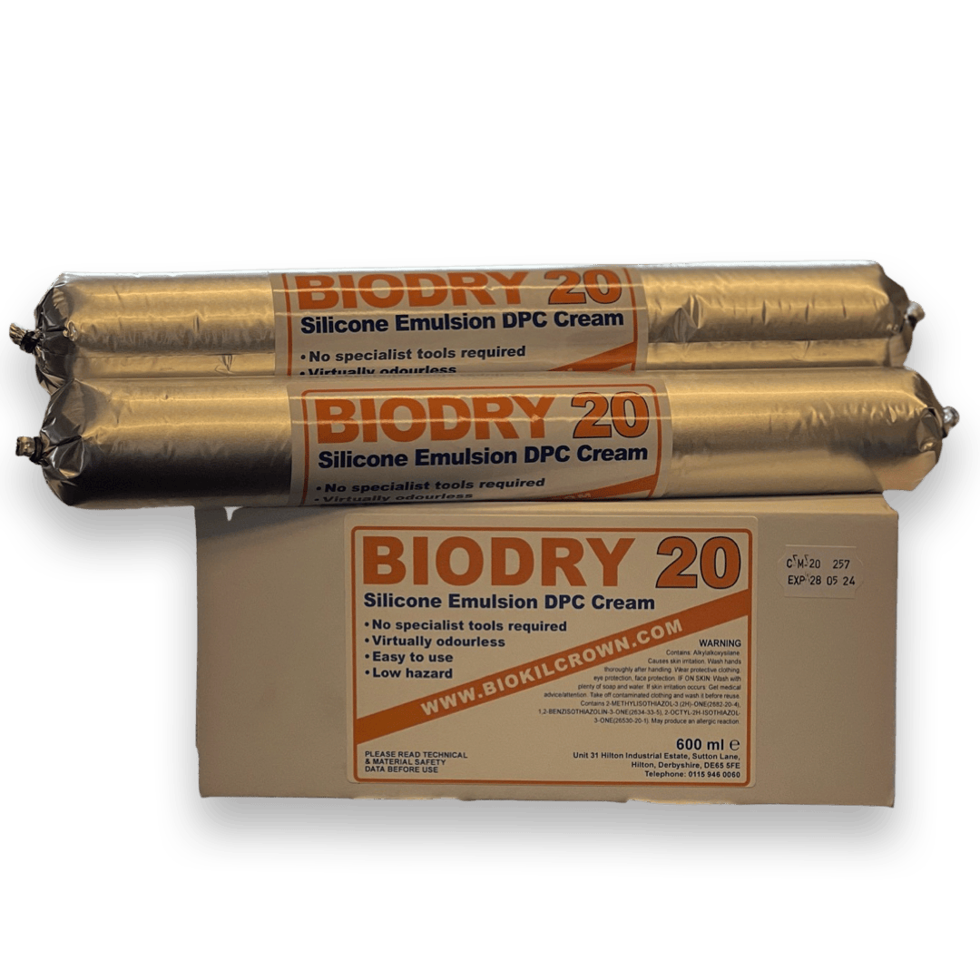 Biodry DPC Damp Proof Injection Cream - 600ml - Cmehical DPC for Rising Damp - DIY Refurb Damp Proofing