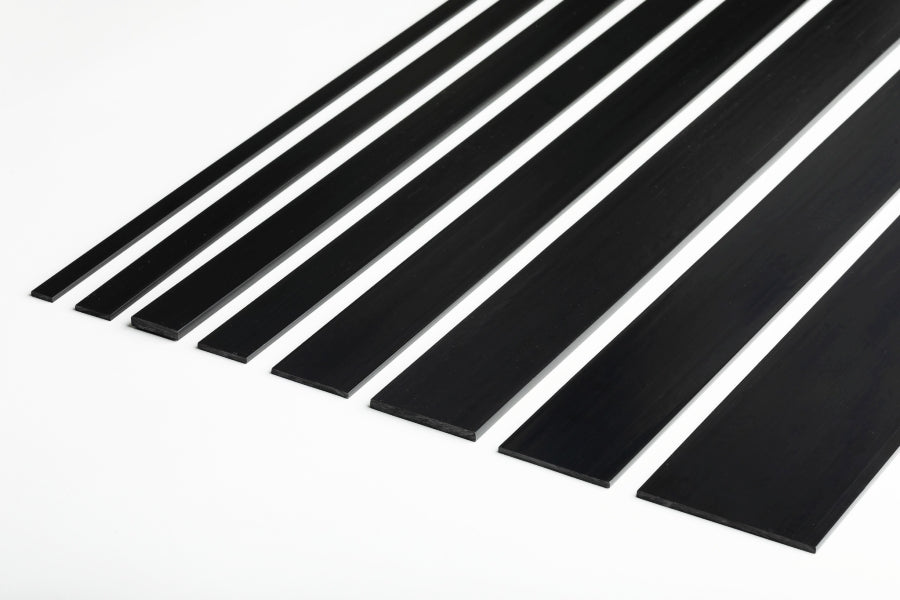 1m & 2.5m Length – PVC Plastic Flat Bar Black White Anthracite Strip TW