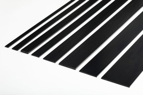 1m & 2.5m Length – PVC Plastic Flat Bar Black White Anthracite Strip TW