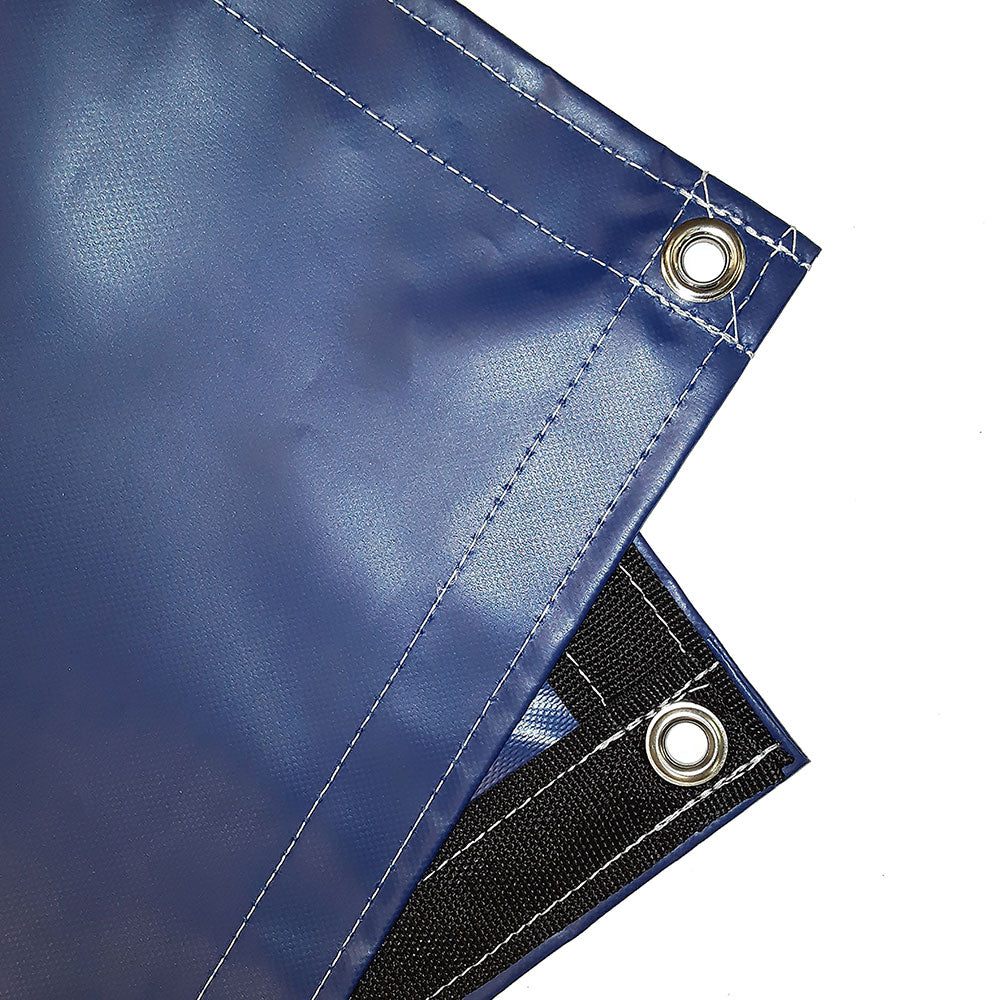 22 oz Extra Heavy Duty Blue Coated Vinyl Fire Retardant Tarp by AtlasShield Pro