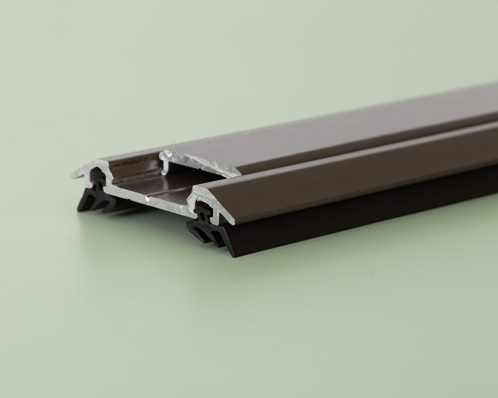 Brown Aluminum Bar Cap with Rubber Gaskets