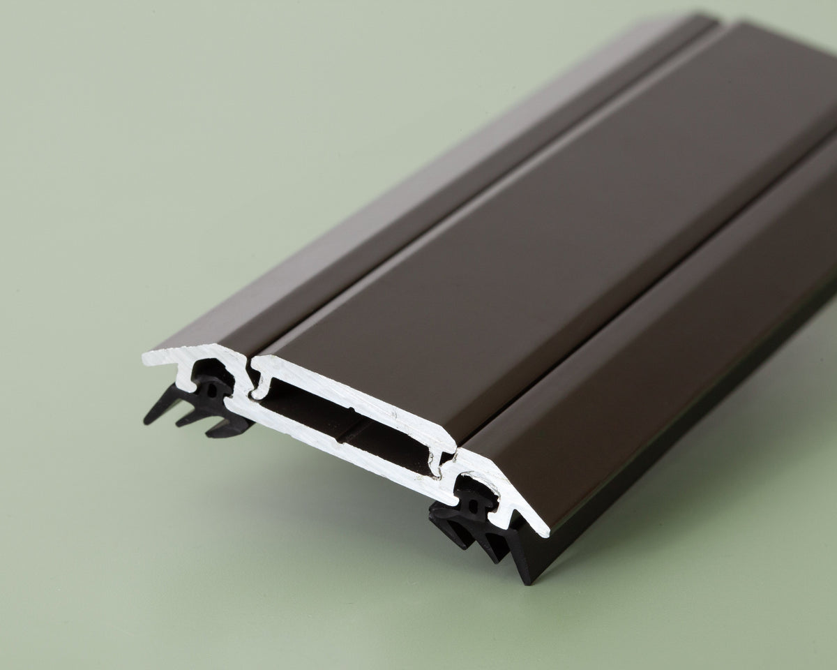 Brown Aluminum Bar Cap with Rubber Gaskets