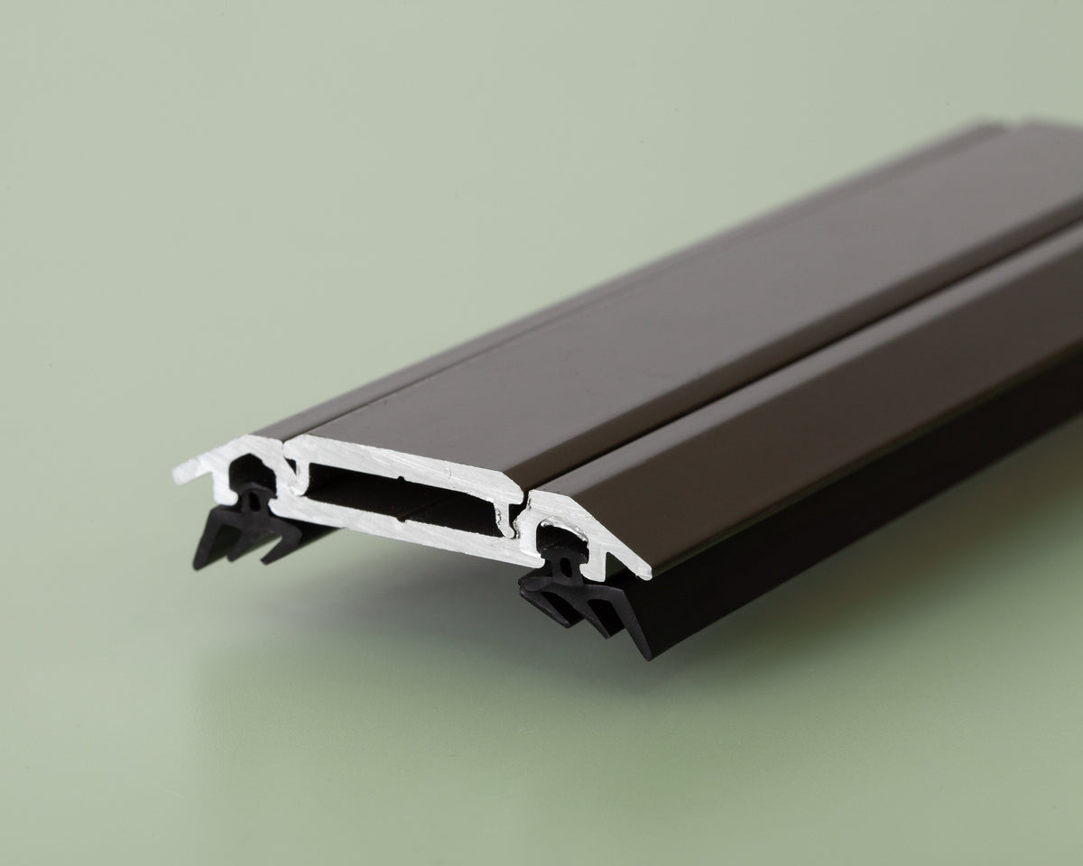 Brown Aluminum Bar Cap with Rubber Gaskets