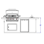 Bull 8 Ft BBQ Grill Island