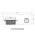 Bull 8 Ft BBQ Grill Island