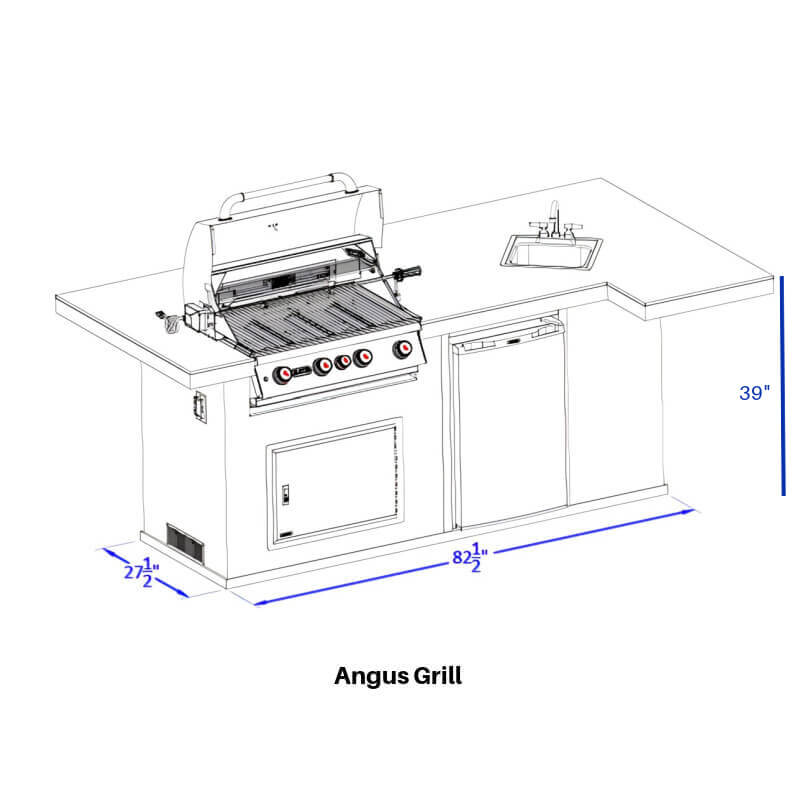 Bull 8.5 Ft BBQ Grill Island