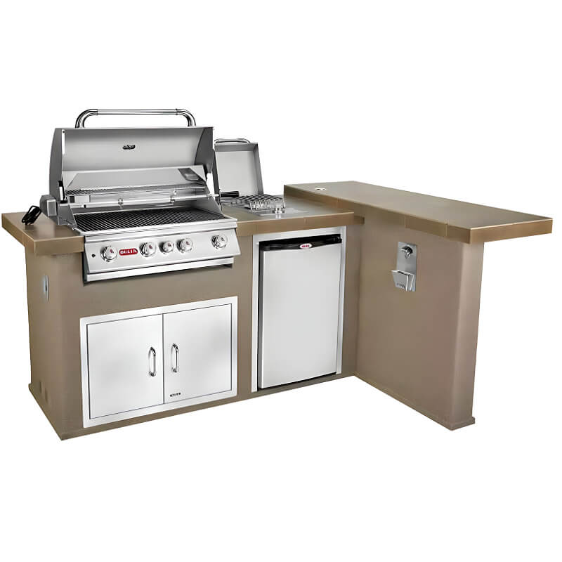Bull Luxury Q L-Shaped BBQ Grill Island