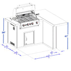 Bull Patio Q L-Shaped BBQ Grill Island