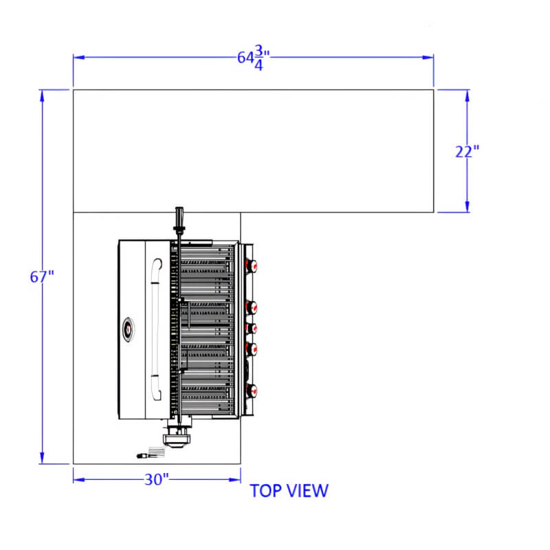 Bull Patio Q L-Shaped BBQ Grill Island