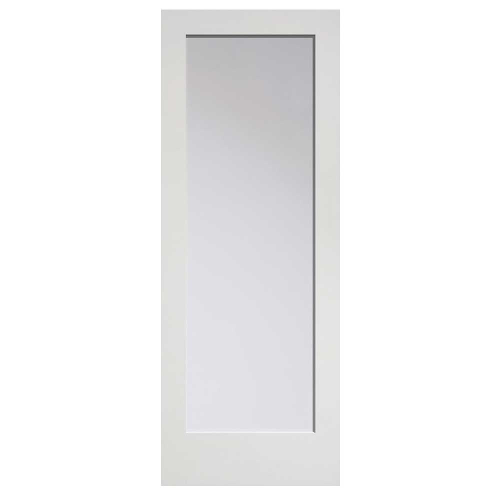 1 Lite Primed Interior Door Slab with Frosted Glass