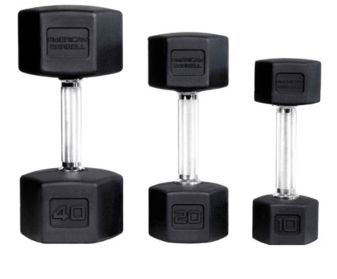 Hammer Strength Rubber Hex Dumbbells - Sets