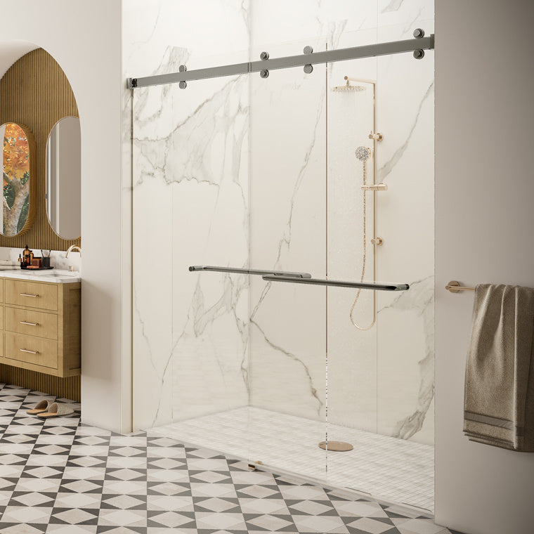 CRL Deluxe 180 Degree Cambridge Series Two Door Bypass Sliding Shower Door System