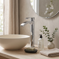 Cascade Curved Tall Basin Mixer Tap - Chrome