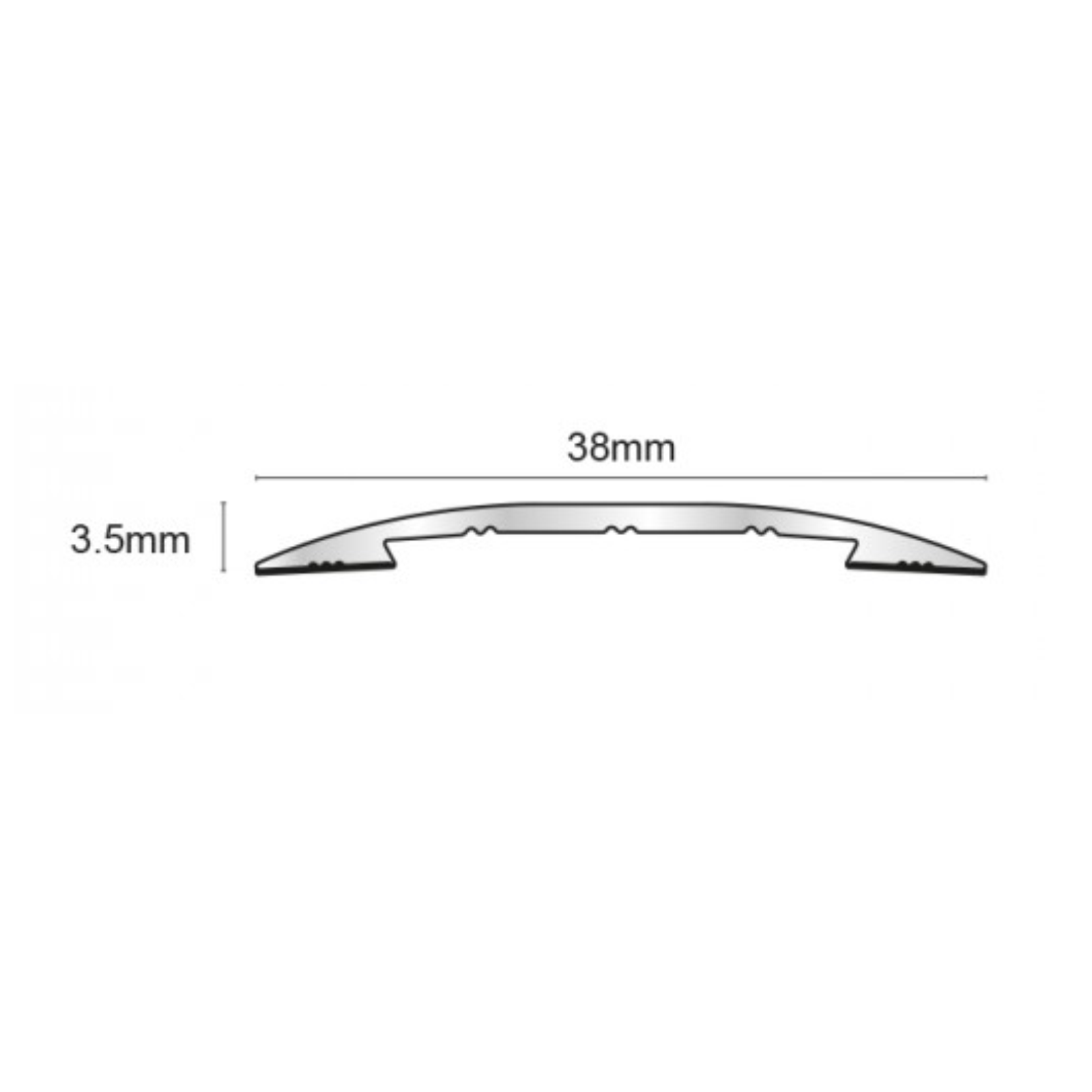 Self-Adhesive 38mm Euro Cover Strip for Vinyl Tile Door Threshold Trim – CAS