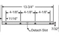 S1139 Amesbury Truth CASEMENT TRACK FOR WINDOW 13-3/4IN LENGTH With Detach Slot