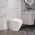 Zenith Built-In Bidet Back To Wall Toilet With Soft Close Seat - White
