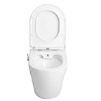 Zenith Built-In Bidet Back To Wall Toilet With Soft Close Seat - White