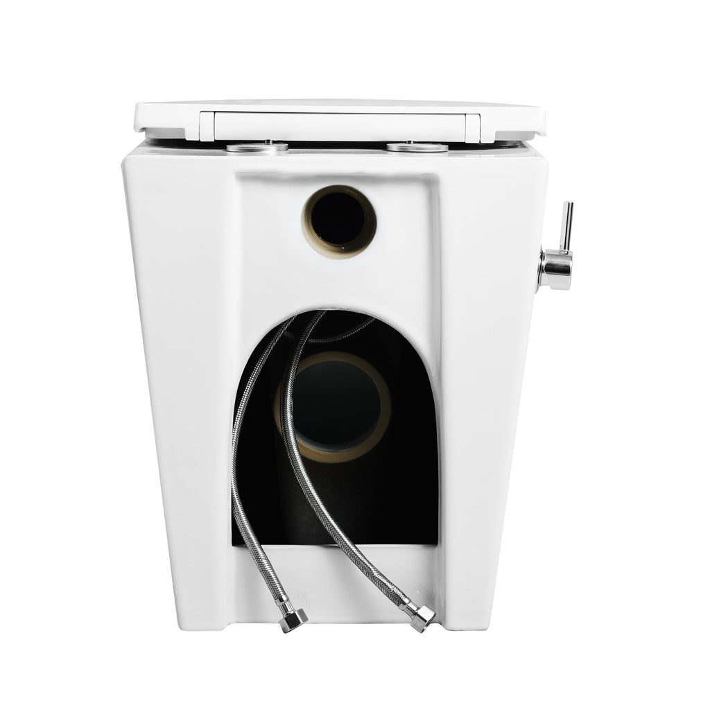 Zenith Built-In Bidet Back To Wall Toilet With Soft Close Seat - White