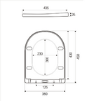 Zenith D Shape UF Soft Close Toilet Seat - White