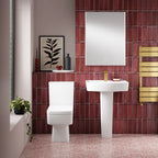 Flow Close Coupled Toilet with Cistern & Seat - White