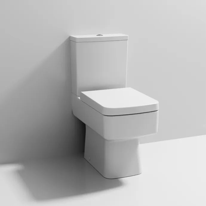 Flow Close Coupled Toilet with Cistern & Seat - White