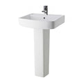Flow Basin with Pedestal - 1 TH - White