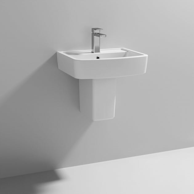 Flow Basin with Pedestal - 1 TH - White