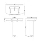 Daniel Basin with Pedestal - 1 TH - White