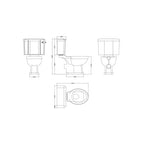 Classique Close Coupled Toilet with Cistern & Seat - White