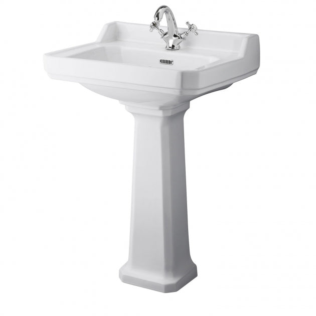 Classique Basin with Full Pedestal - White