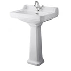 Classique Basin with Full Pedestal - White
