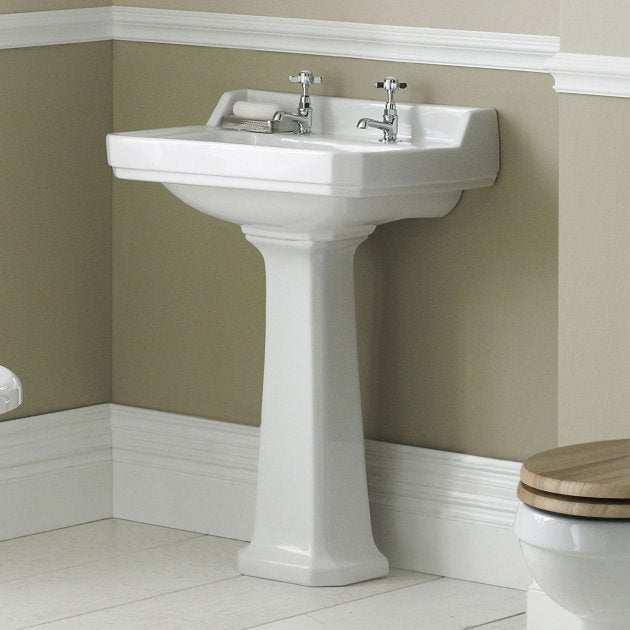 Classique Basin with Full Pedestal - White