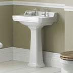 Classique Basin with Full Pedestal - White