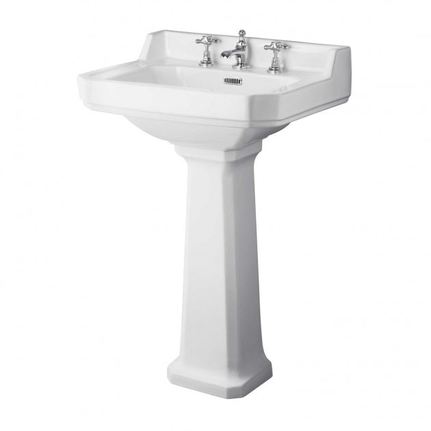 Classique Basin with Full Pedestal - White