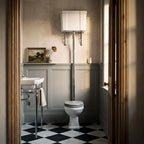 Classique Traditional High Level Toilet with Cistern, Toilet Seat & Flush Pipe Kit - White