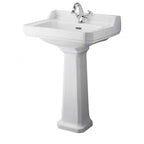Classique Comfort Height Basin with Full Pedestal - White