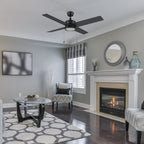 ASCOTT 52 inch 4-Blade Ceiling Fan with LED Light & Pull Chain