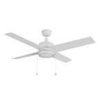 ASCOTT 52 inch 4-Blade Ceiling Fan with LED Light & Pull Chain