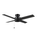 ASCOTT 52 inch 4-Blade Flush Mount No Light Ceiling Fan with Pull Chain